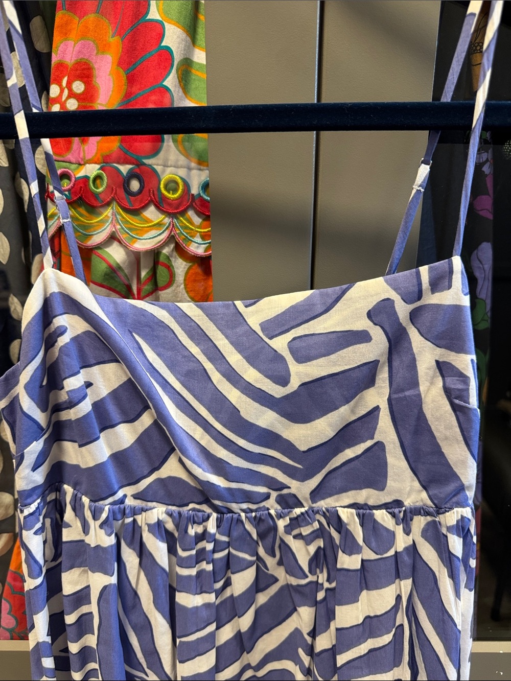 Rails Blue and White Zebra-Print Maxi Dress - Picture 2 of 5